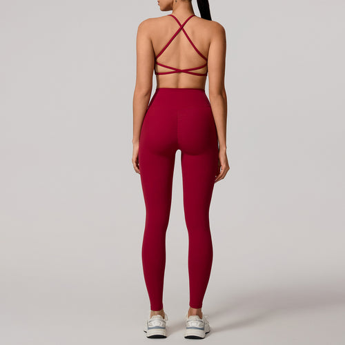 Cross-Back Yoga Running Sports Set